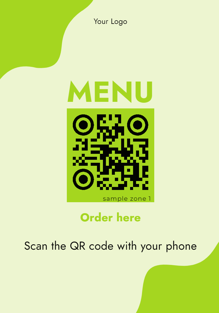 Fresh lime takeaway QR poster